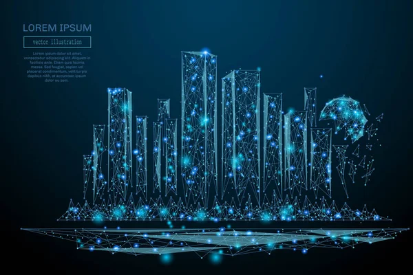 Megalopolis düşük Poli mavi