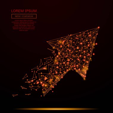 ok düşük Poli kırmızı ateş