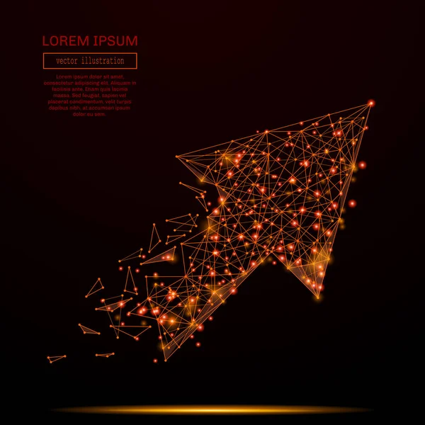 ok düşük Poli kırmızı ateş