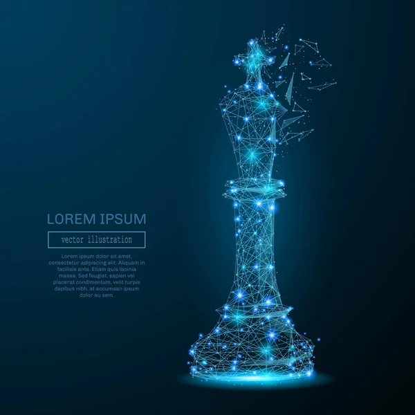 Roi des échecs bleu — Image vectorielle
