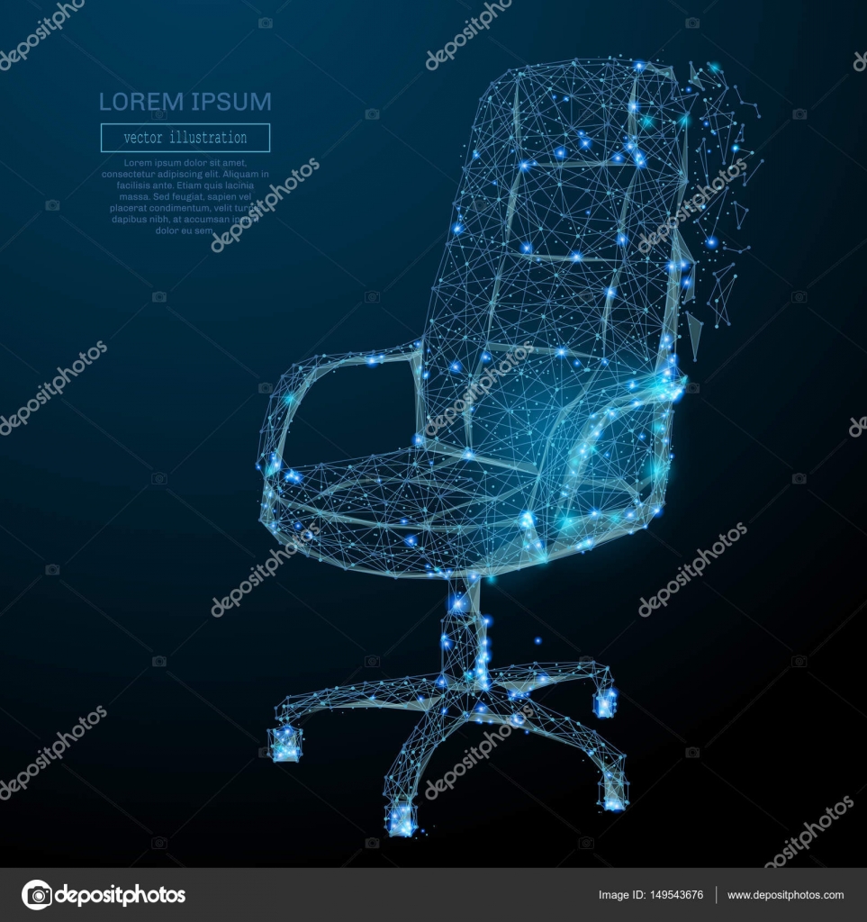 Chair low poly blue — Stock Vector © Tohey22 #149543676