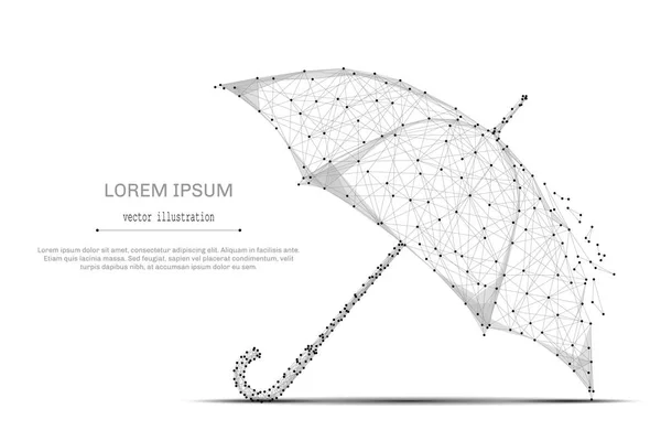 Зонтик низкий поли серый — стоковый вектор