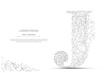 J harfi düşük Poli gri