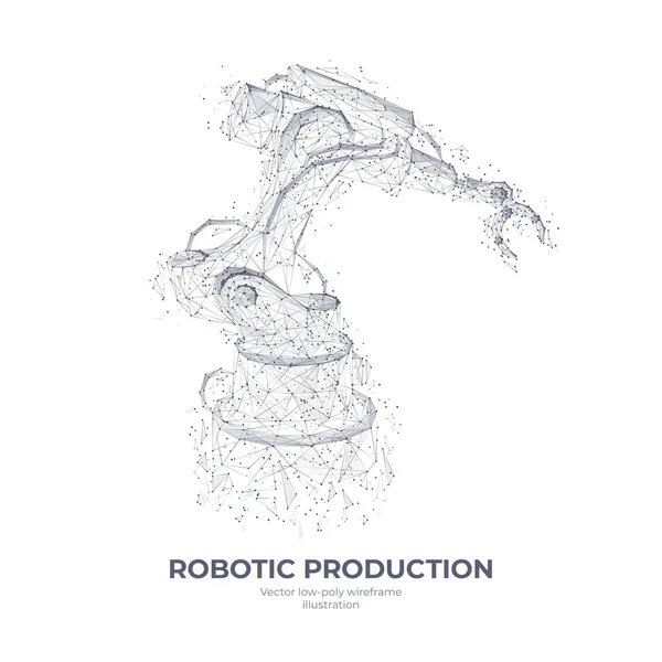 Абстрактная роботизированная рука как концепция промышленной технологии — стоковый вектор
