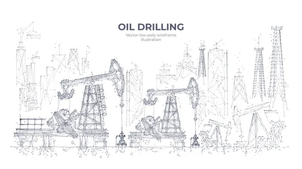 Abstrakt illustration av olje- och gasindustrin — Stock vektor