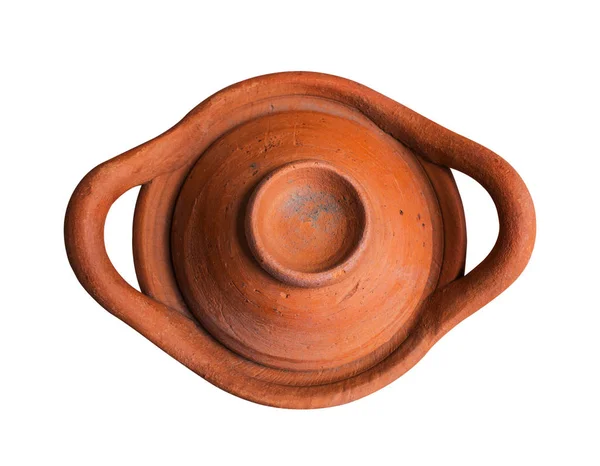 Clay pot on white background. — Stock Photo, Image