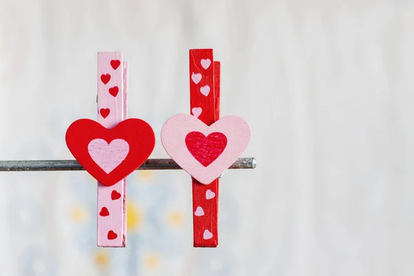 Hearts on a white background. — Stock Photo, Image