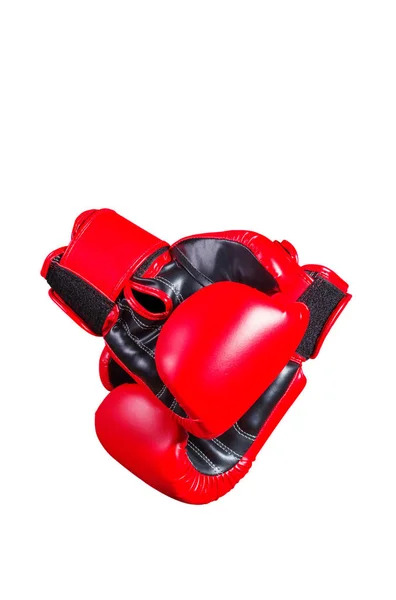 Boxerské rukavice na bílém pozadí. — Stock fotografie