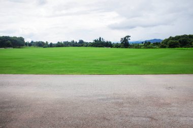 Yollar ve çimleri Park.