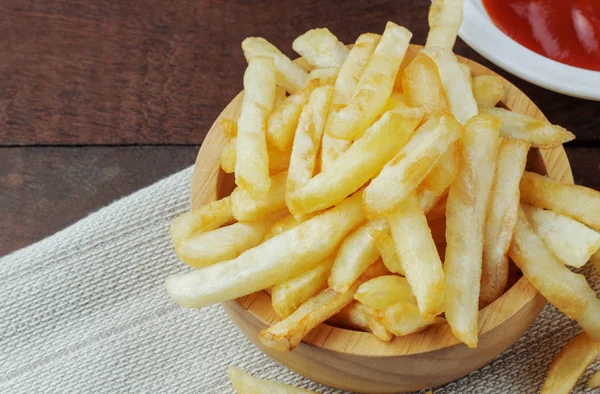 French fries on wooden. — Stock Photo, Image