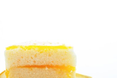 Beyaz arka plan ile pasta.