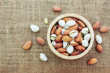 Üstten Görünüm ile badem.