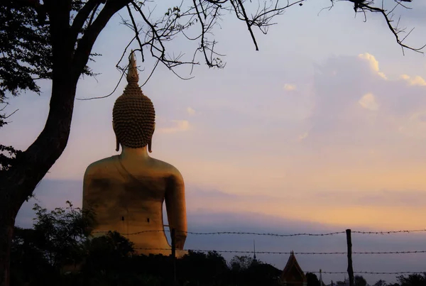 Будда Схід Сонця Небі — стокове фото