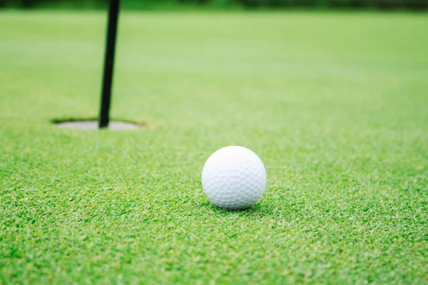 Pelotas Golf Hoyos Césped Verde Parques —  Fotos de Stock