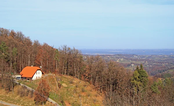 Slovenian countryside nearly city Maribor — Stock Photo, Image