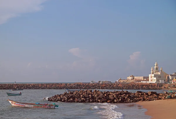 O cais mais meridional da Índiaque foi construído após o tsunami — Fotografia de Stock