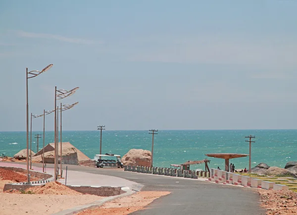 Estrada quase à beira-mar em Kanyakumari — Fotografia de Stock