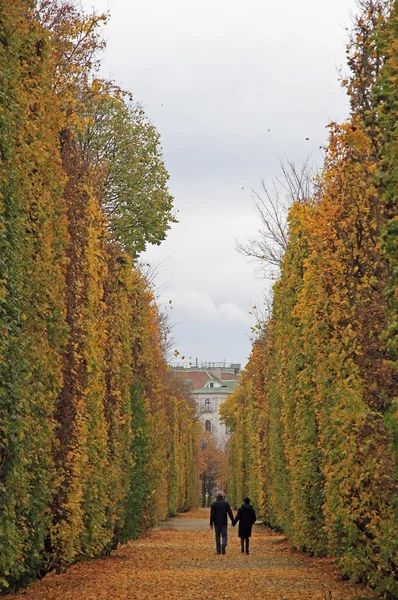 As pessoas estão andando no parque de Viena, Áustria — Fotografia de Stock