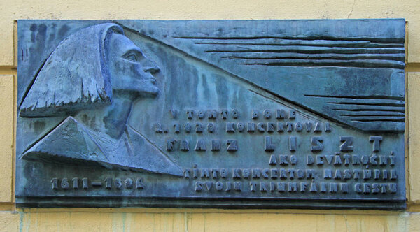 sign on the wall of building in Bratislava, Slovakia