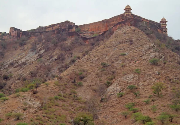 Amer Fort es la principal atracción turística en la zona de Jaipur —  Fotos de Stock
