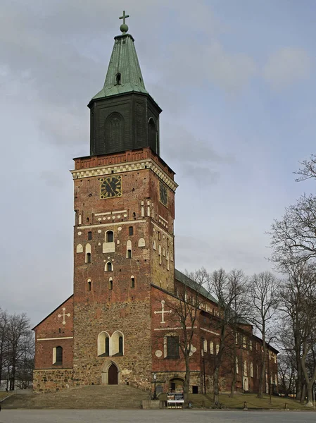 中世纪在芬兰的图尔库大教堂 — 图库照片