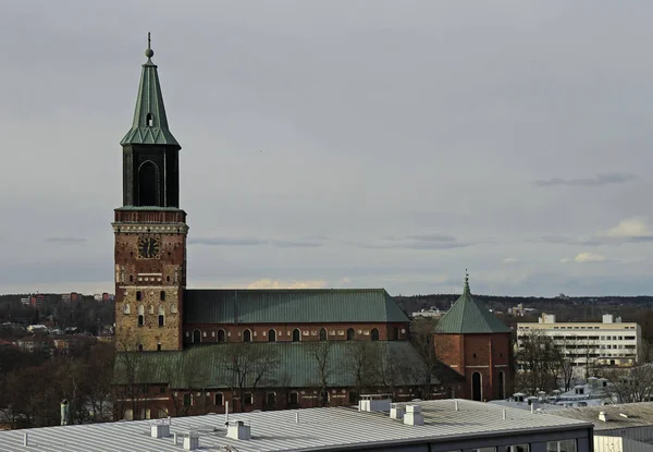 中世纪在芬兰的图尔库大教堂 — 图库照片
