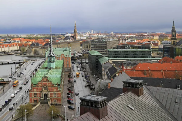 Kopenhag görünümünden kule Christiansborg Sarayı