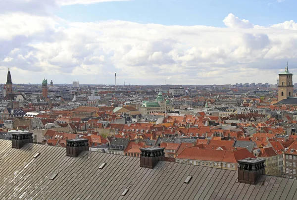 Vista de Copenhague desde la torre del palacio Christiansborg — Foto de Stock