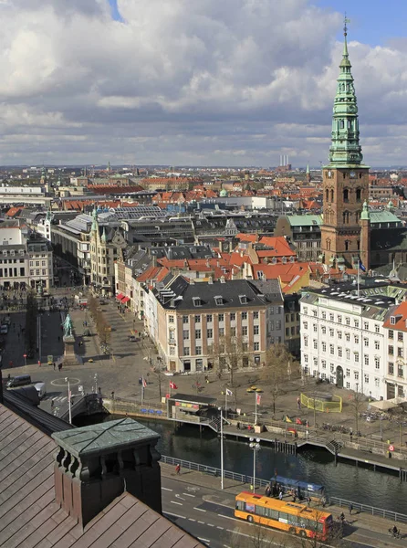 Blick auf Kopenhagen vom Turm des Schlosses Christiansborg — Stockfoto