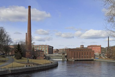 Tampere, Finlandiya 'da Tammerkoski kanalı