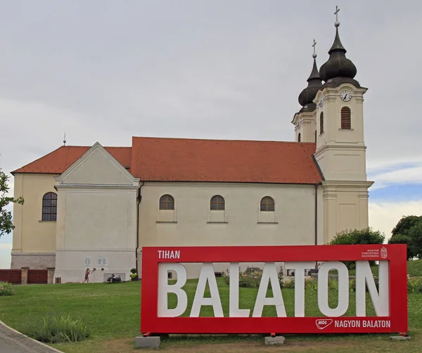 La Abadía de Tihany en el Lago Balaton, Hungría — Foto de Stock