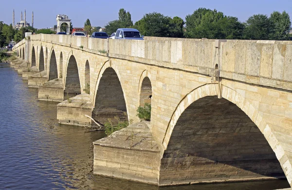Pont sur la rivière Meric à Edirne, Turquie — Photo