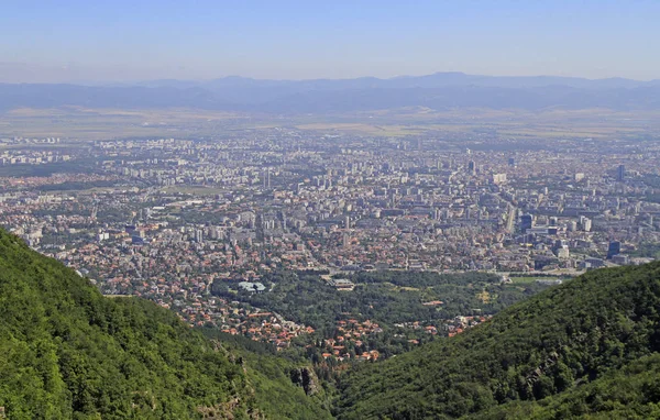 Vista aérea de la capital bulgara Sofía — Foto de Stock