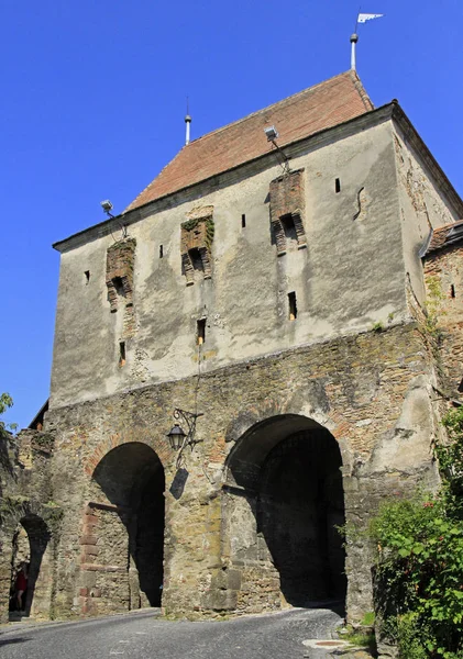 Torturm von taylor s gate in sighisoara — Stockfoto