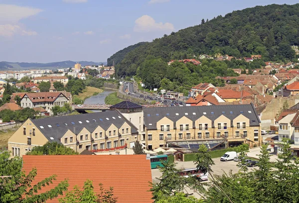 Paesaggio urbano di Sighisoara in Romania — Foto Stock