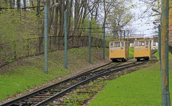 Zaliakalnis Funicular Railway en Kaunas, Lituania —  Fotos de Stock