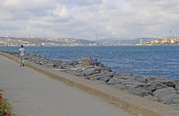 Insanlar tarafından Lama Istanbul'da boğaz çıkabilir yürüyor — Stok fotoğraf