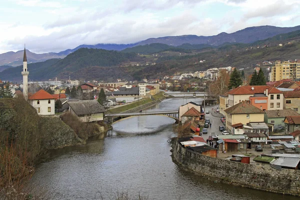 Küçük güzel şehir Visegrad — Stok fotoğraf