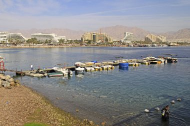 Şehir Kızıldeniz üzerinde bulunan Eilat Sahili
