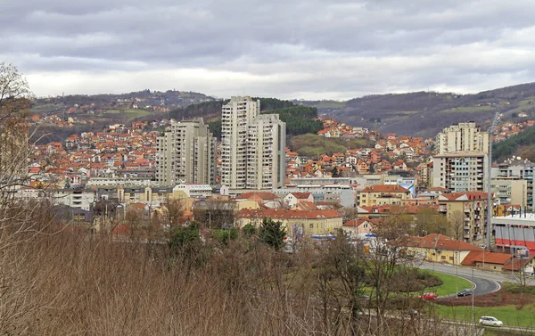 Cidade de Uzice, no sul da Sérvia — Fotografia de Stock