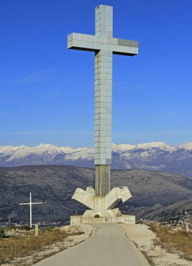 Huge cross on Hum Mountain in Mostar