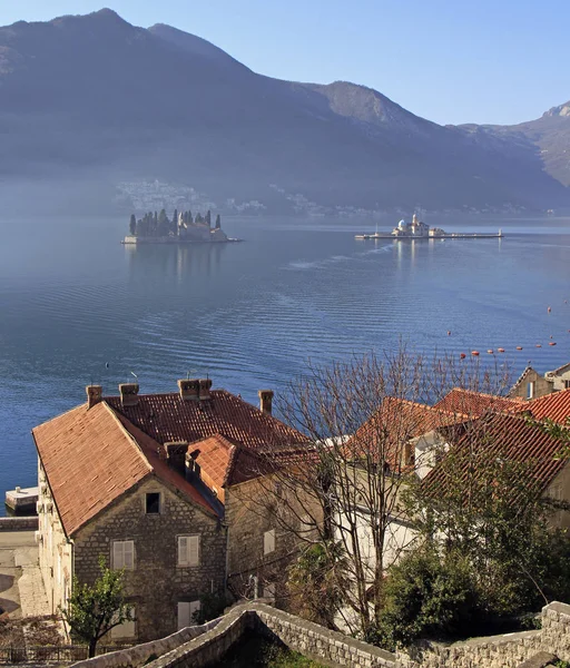 Islas en la Bahía de Kotor — Foto de Stock