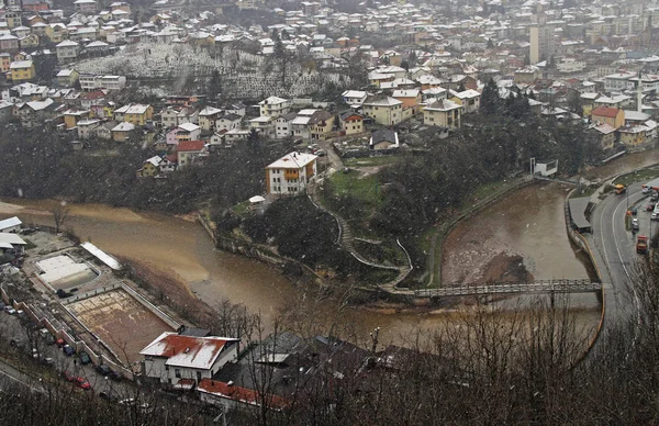 Stadsbilden i huvudstaden Sarajevo — Stockfoto