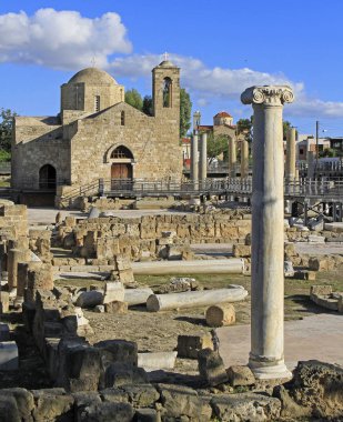 Ayia Kyriaki Chrysopolitissa church in Paphos clipart