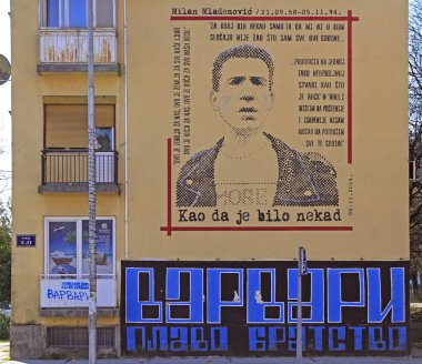 grafiti ünlü Sırp müzisyen Milan Mladenovic açık adamış