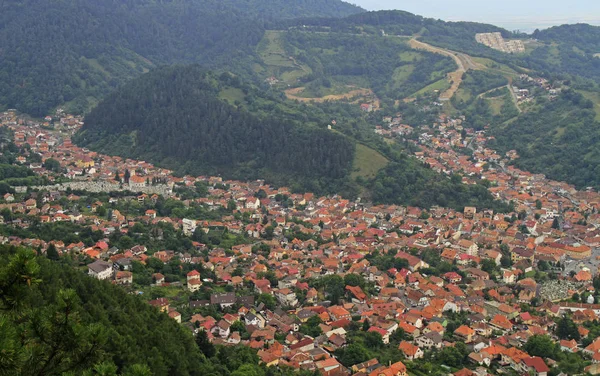 View from the top of Tampa mountain over Brasov city — Stock Photo, Image