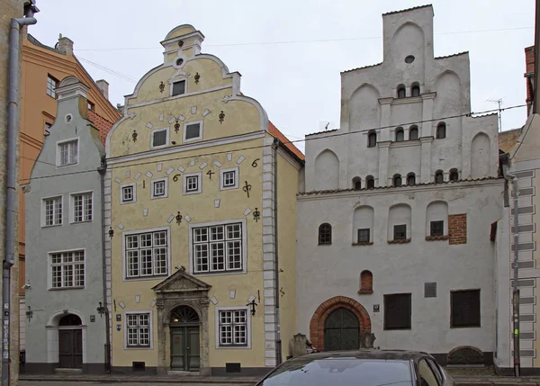 Wahrzeichen "drei Brüder" in Riga, Lettland — Stockfoto