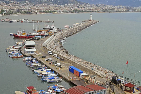 Scenic seascape of Alanya harbour — Stock Photo, Image