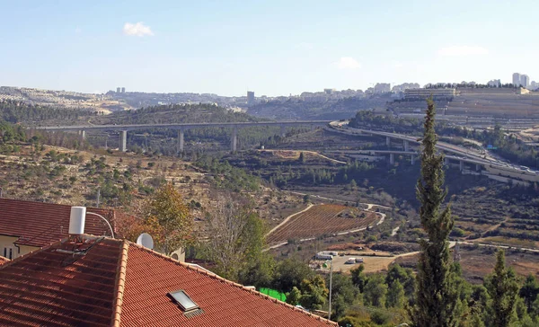 Widok na obrzeżach miasta Jerozolima — Zdjęcie stockowe