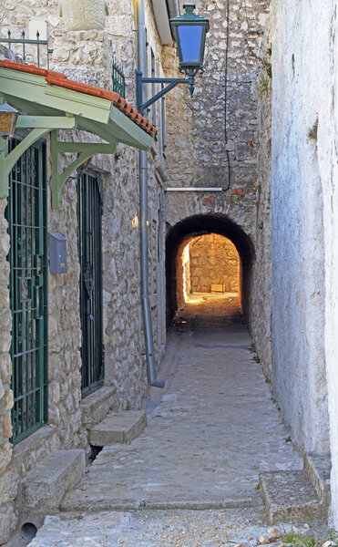 Narrow street in old town of Trebinje, Bosnia and Herzegovina
